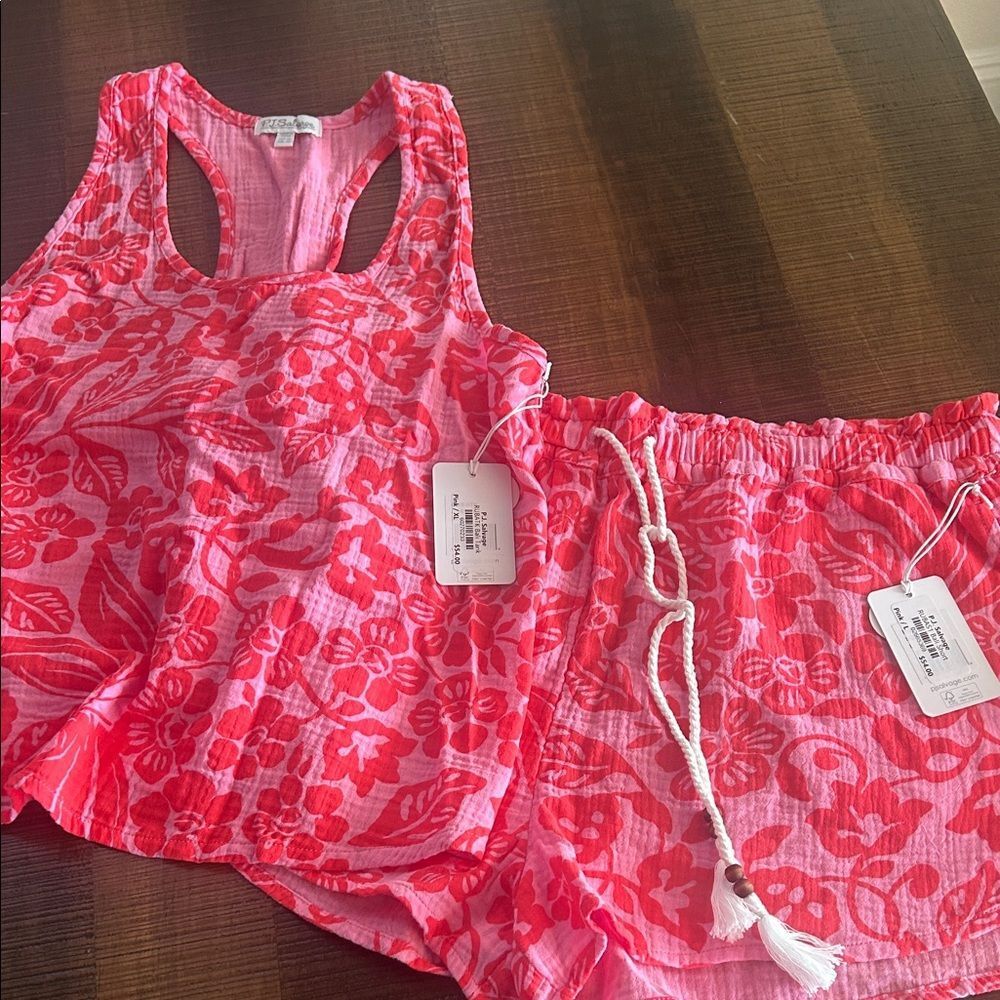 P.J. Salvage Pink Floral Pajama Set